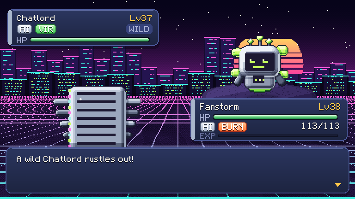 A battle inside the Neon Grid.